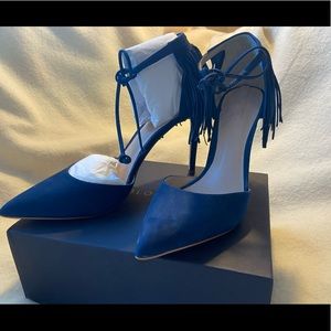 BNWOT Aldo Blue Fringe Heels